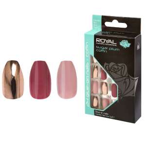 ROYAL Glue-On Nail Tips, Sugar Plum Coffin, 24 pcs, 2 g Adhesive Included 98622377 - Vanity Table, Makeup Set, Fragrance