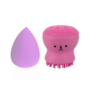 Silicone Octopus and Teardrop Makeup Sponge Set, Purple 98622468 - Makeup Sponge