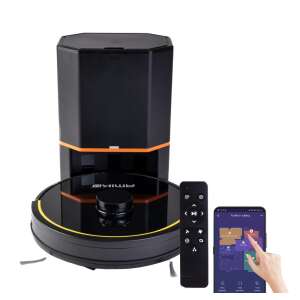 Robot aspirator inteligent Amiko RV1000 cu golire automată a recipientului de praf, navigație cu laser și control Wi-Fi - Aspiratoare robot