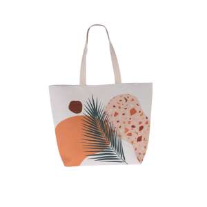 Geantă de plajă Excellent Houseware cu imprimeu de ferigă, geantă de cumpărături din poliester - Valize și genți