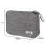 Szürke kábel rendező táska, 24x17x2,5cm mérettel.