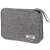 Szürke kábel rendező táska, 24x17x2,5cm mérettel.