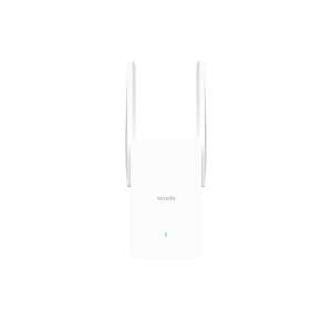 Tenda A23 Dual Band Wi-Fi 6 усилвател на обхват, бял, преден изглед - Усилвател на сигнала