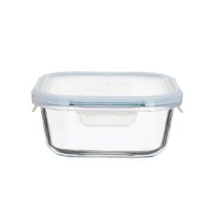 TOO KT-85 320 ml-es négyzet alakú üveg ételtároló csatolható műanyag tetővel - TOO