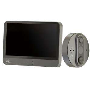 WiFi Video Doorbell with 4.3" LCD Screen, 1080P, 5000mAh Battery, 120º Wide Angle, Night Vision, Real-time Notifications, Motion Detection, Two-way Audio 98647387 - Intercom