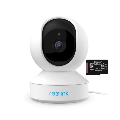 Камера за сигурност Reolink E1 Pro-V2 WiFi с microSD карта Kingston 64 GB