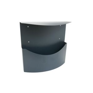 Newspaper Advertising Box with Roof, Graphite, C4 Format, 34x11.5x33 cm, Damech