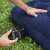 Inflating Bestway inflatable camping mattress with an electric pump