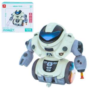 White robot toy with blue lights, 8 arms, dancing, singing, spraying water, shooting darts, by Hiblin Toys - Nonbrand Interactive Kids' Toy