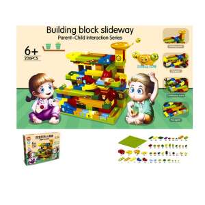 Kids Building Blocks, Let's Build a Slide, 206 pcs, Colorful