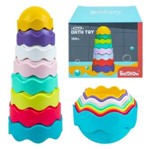 BeiDiou Színes Fürdőjáték Torony - 8 db Csésze