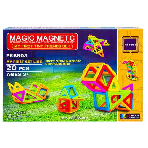 Mágneses építőjáték, Magic Magnetic My First Tiny Friends Set, 20 darab, 3 éves kortól