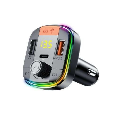 HiGi® T832 Bluetooth FM Transmitter with Dual USB Charger, Black