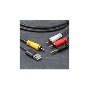 Digitális analóg koaxiális audio átalakító kábel 2RCA és 3.5 mm-es jack kimenettel - Kábel