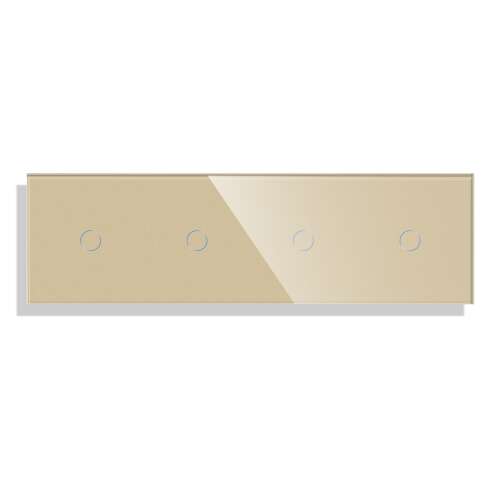 LUXION 4-gang üveg érintőkapcsoló panel, bézs, kompatibilis a Luxion modulokkal