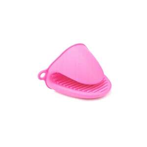 Pink silicone oven mitt, heat resistant, non-slip, for handling hot dishes, pots and pans - Oven Mitt