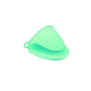 Green silicone pot holder, heat resistant, non-slip, kitchen tool - Oven Mitt