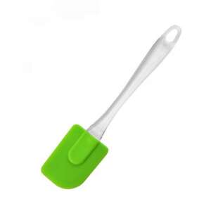 Green silicone spatula with clear acrylic handle, 24 cm - Spatula