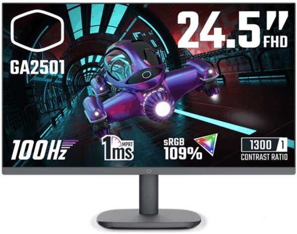 Cooler master monitor gaming 24,5" ga2501, 100hz, fhd 1920x1...