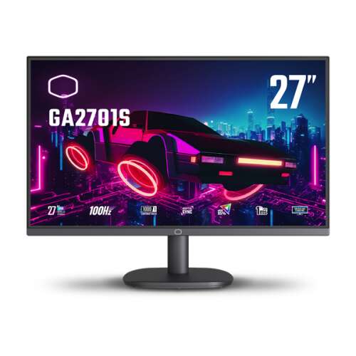 Cooler Master GA2701S 27 inch 100Hz FHD gaming monitor with adaptive sync, 1xHDMI and 1xVGA ports