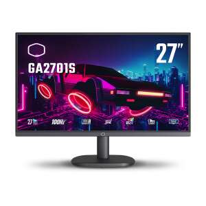 Cooler Master GA2701S 27 hüvelykes 100Hz-es FHD játékkonzol, adaptív szinkronizálással, 1xHDMI és 1xVGA porttal - Monitor
