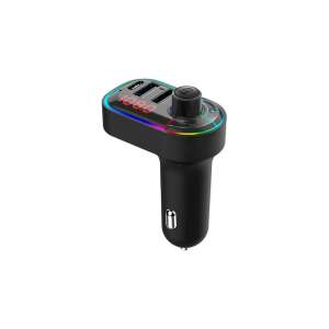 C12 Bluetooth FM Transmitter with 3 USB Ports and RGB Lighting - Transmitter