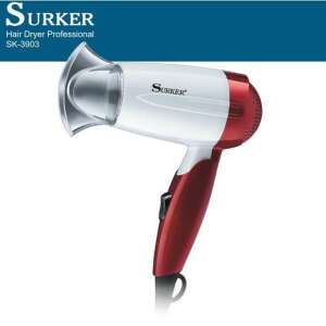 Surker SK-3903 professional hair dryer, white and red, with air concentrator - Surker