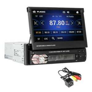 7 inch touchscreen car radio with rear view camera, MP5 player, FM/AM radio, Bluetooth, USB and SD card slots - Head Unit