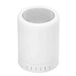 YM-388 Touch Control LED Bluetooth Speaker, white, front view - Nonbrand Bluetooth Speaker