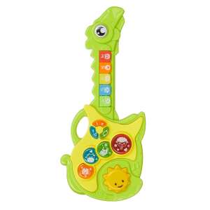 Zöld játék gitár fényekkel és hangokkal gyerekeknek, dinoszaurusz mintával - Nonbrand Játék hangszer
