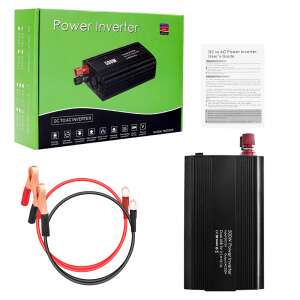 500W DC to AC Power Inverter with user manual, cables, and packaging - Car inverter