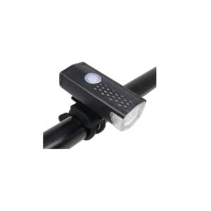 LED bike light, bicycle headlight, black, waterproof, rechargeable, 3 modes, strong light, strobe, low light, USB charging - Bicycle Light