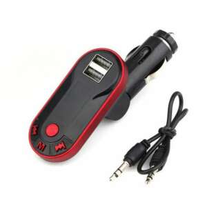 KCB 909 Wireless Car Transmitter with Bluetooth 3.0, SD card slot, 2 USB ports, and remote control - Transmitter