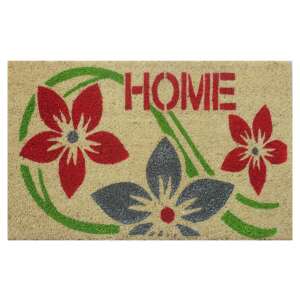 Covoras Intrare Fibra Cocos Flower Power - 40x60 cm