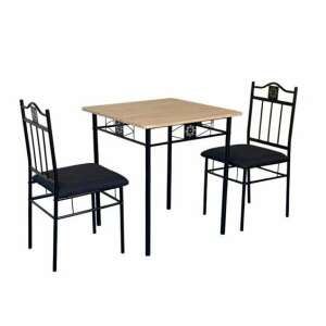 UnicSpot - Berta - Set Masă cu 2 Scaune - 70x70x76 cm - Negru