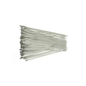 Edelstahl-Kabelbinder, 12mm x 200mm, Packung mit 50 Stück - Klemmen