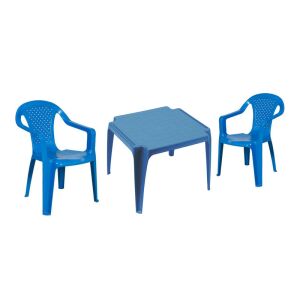 Melova Gyerek Asztal és Szék Szett - Műanyag - Kék - 2 Személyes