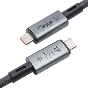 Akyga AK-USB-45 USB4 Type-C kábel, 40Gbps, 240W, 1m - Akyga USB kábel