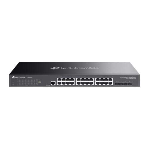 TP-Link Omada SG3428X 24 portos Gigabit L2+ menedzselt switch 4 db 10GE SFP+ csatlakozóval