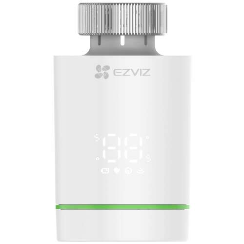 Ezviz T55 Smart Radiator Thermostat, white, front view with display