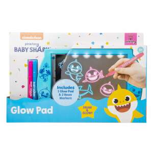 Nickelodeon Pinkfong Baby Shark Glow Pad drawing tablet with 2 neon markers, light up drawing board for kids - Drawing Boards, Writing Board