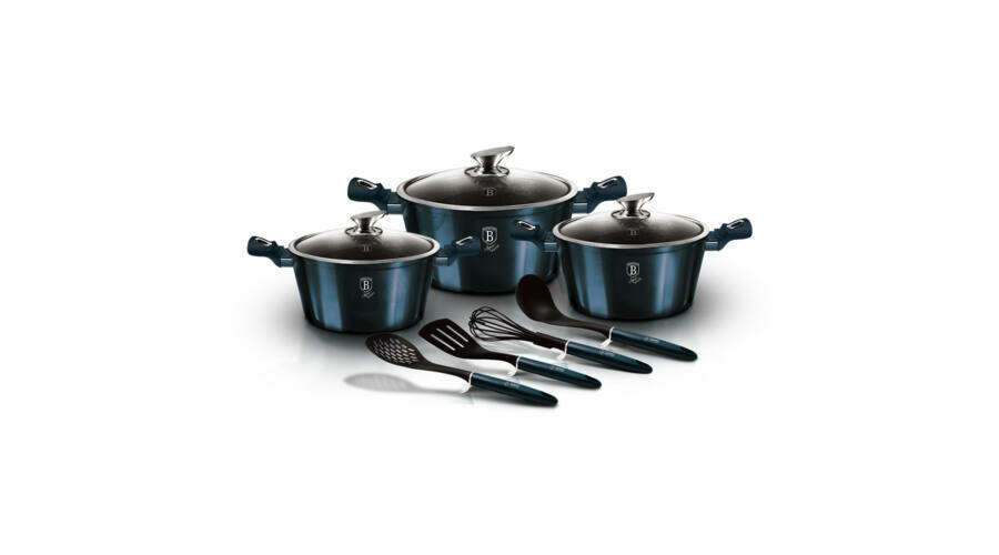 Berlinger Haus Aquamarine Metallic Line Collection 10 részes edén...