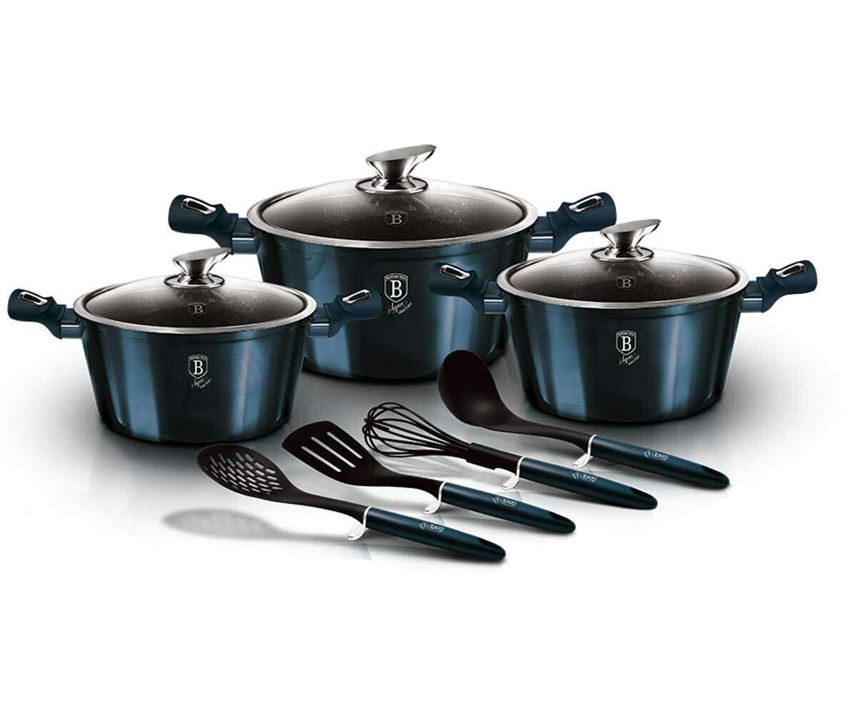 Berlinger Haus Aquamarine Metallic Line Collection 10 részes edén...