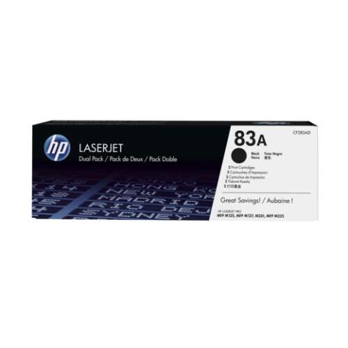 HP CF283AD No. 83A DUO fekete LaserJet tonerkazetta dupla csomagban - HP