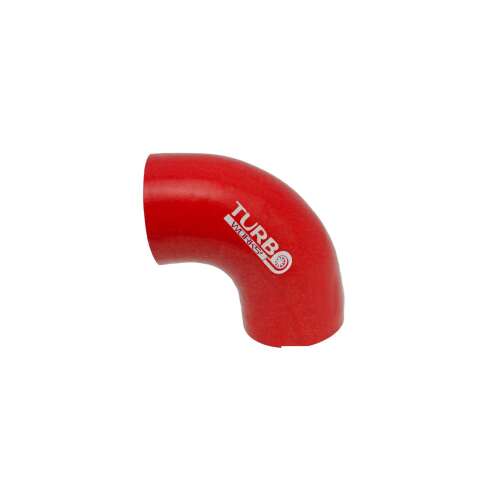 TurboWorks 90° 76 mm piros szilikon könyök - Autós szilikoncső és szűkítő