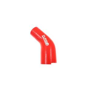 TurboWorks 45 degree red silicone reducer elbow, 45-63mm - TurboWorks