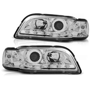 Volvo S40 02.96-04.00 Króm Projektoros Első Lámpa LED Nappali Fénnyel - Autólámpa
