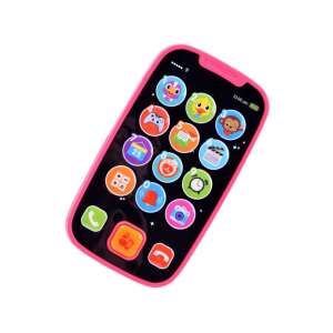 Pink interactive baby phone toy, Hola brand, with colorful buttons and animal icons - Nonbrand Interactive Kids' Toy