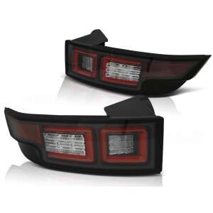 Fekete Land Rover Range Rover Evoque hátsó lámpák párja LED világítással - Autólámpa