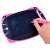 Pink LCD writing board for kids, drawing tablet with stylus, Yokomusicada brand, being used to draw